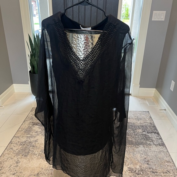 PARADISE SWIM best black pool dress classy sexy size small dressing rich - Picture 5 of 17